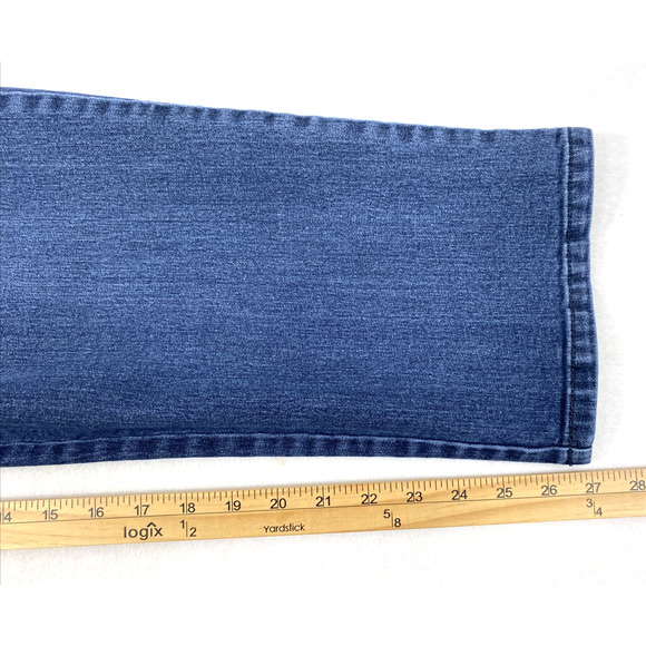 Gloria Vanderbilt Amanda Jeans Womens Sz 18 W Short Dark Wash Denim Straight Mom - Picture 10 of 12
